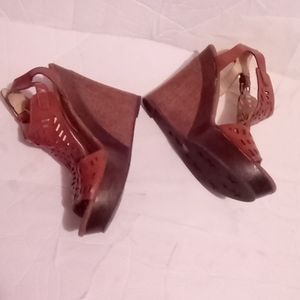 bucco Brown Wedge Sandals
